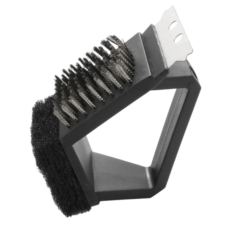 Cepillo Doble Para Parrilla Pro Grill Negro