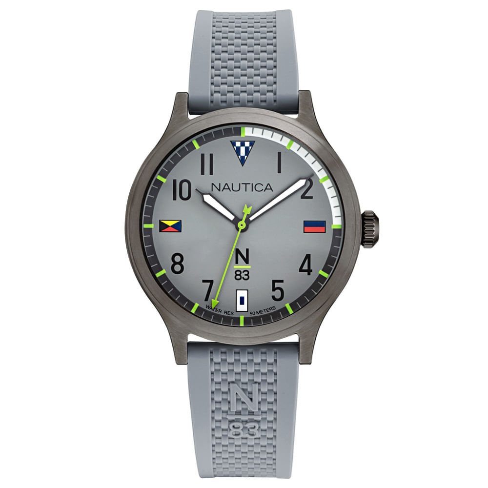 Reloj Nautica N83 Crissy Fiield NAPCFS914 Correa de Silicona y Dial Gris