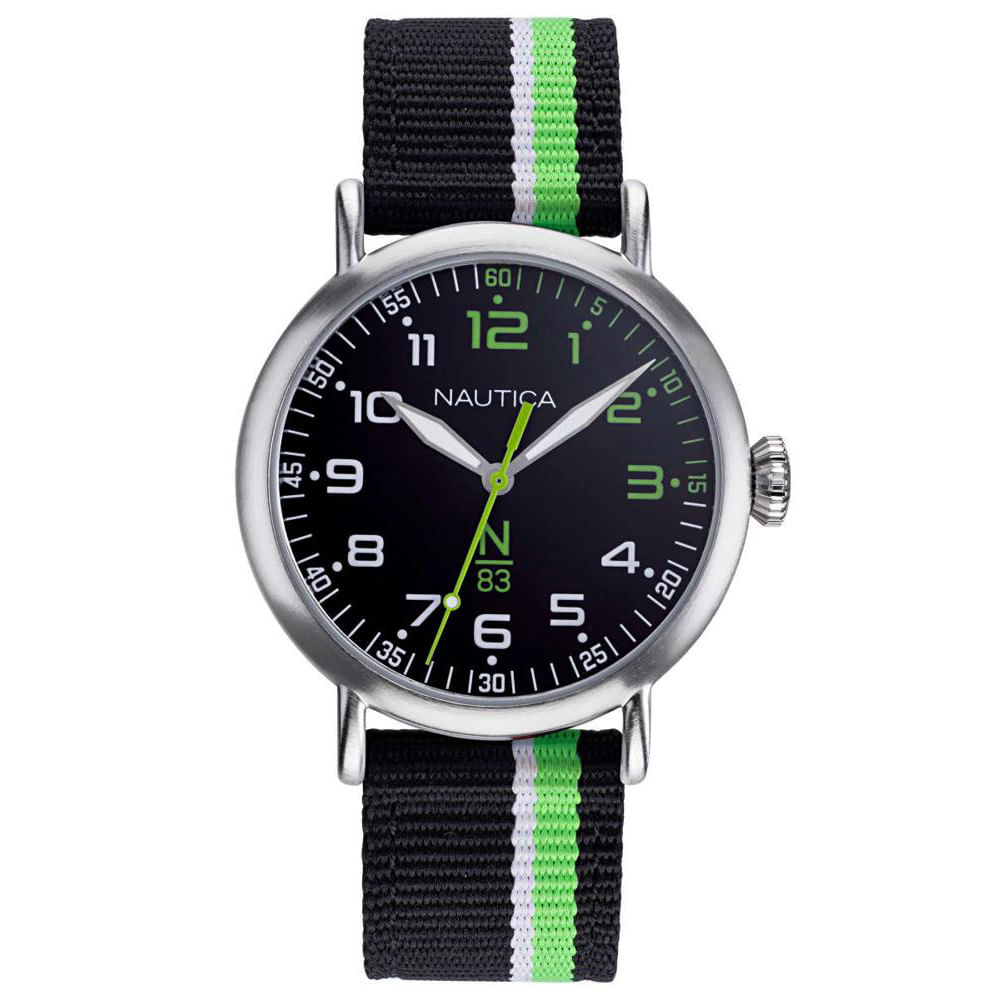 Reloj Nautica Wakeland NAPWLS913 Correa De Nylon y Dial Negro
