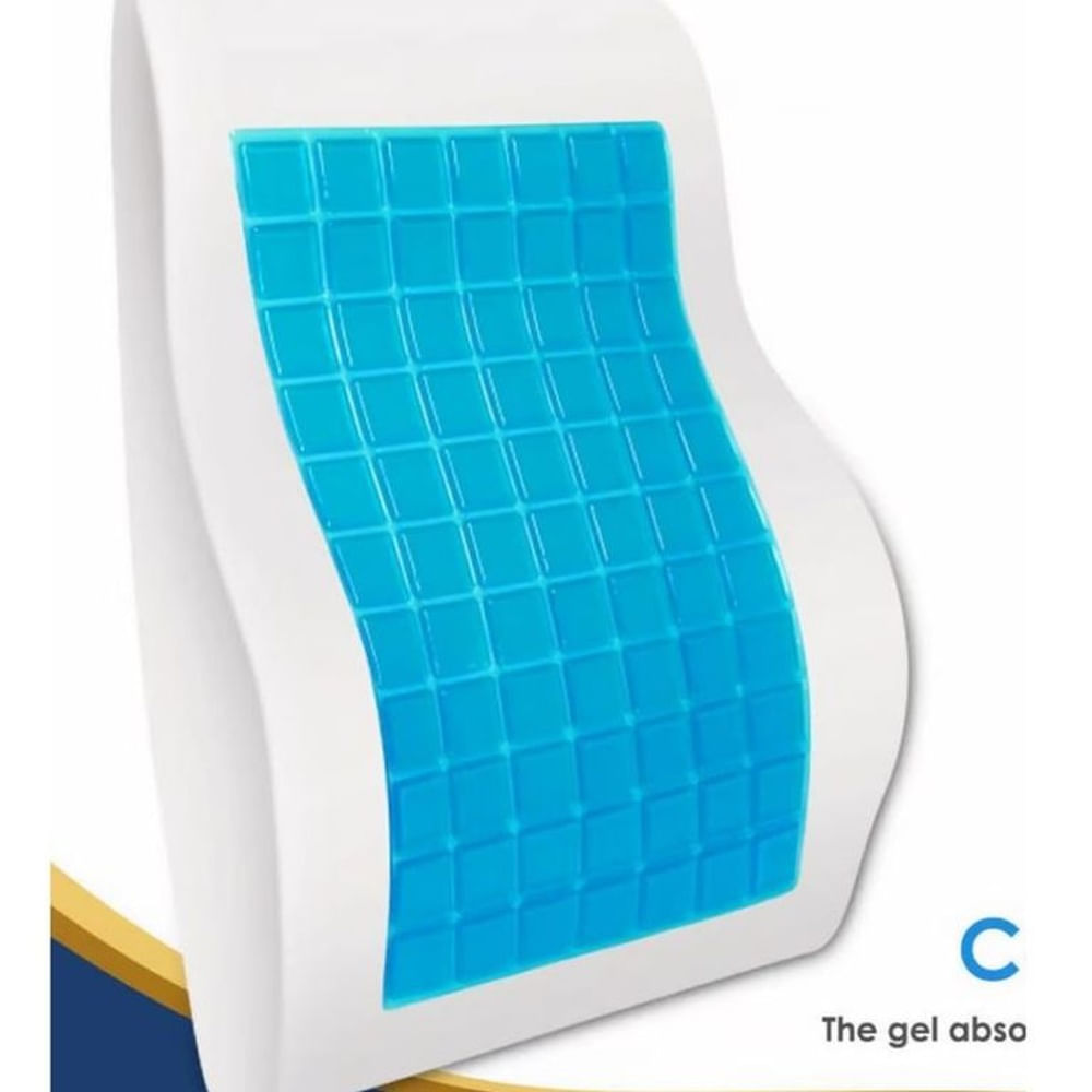 Cojín Espaldar Lumbar Alto Viscoelastica Ortopédica Gel