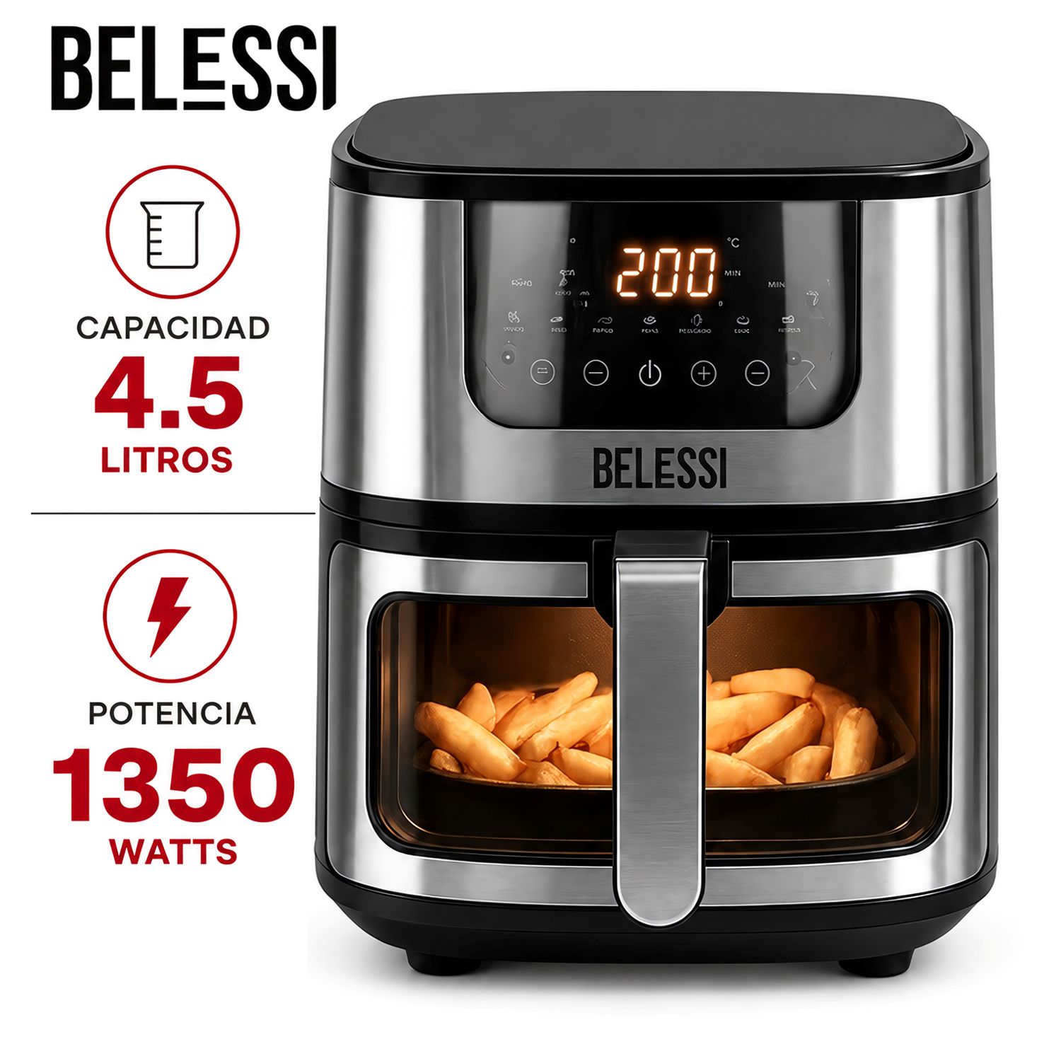 Freidora de Aire Belessi BLSE003 4.5L 1350W