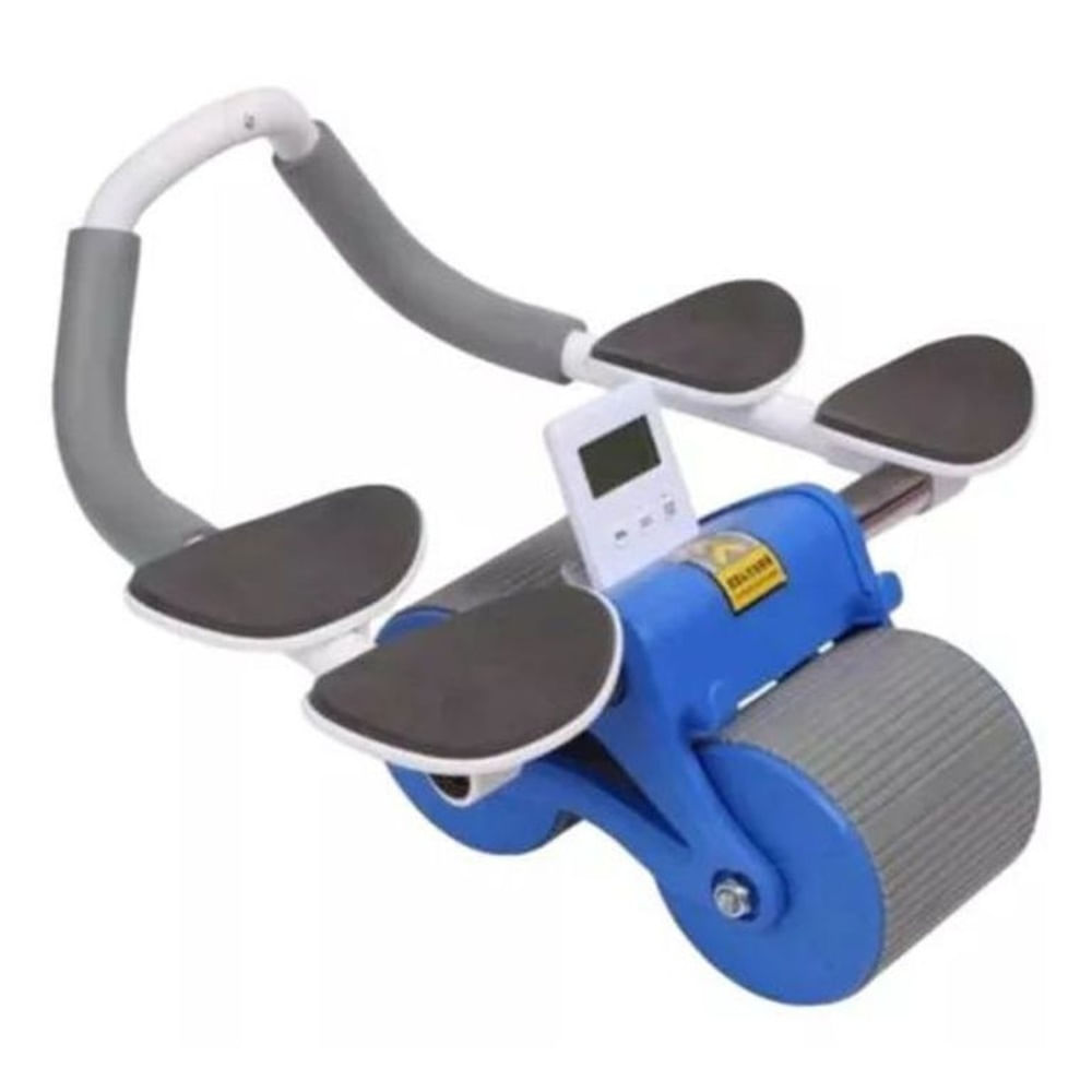 Rodillo Abdominal De Rebote Con Doble Soporte De Codo Azul