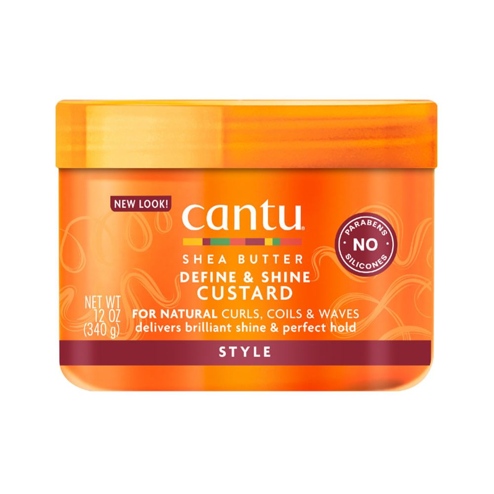 Crema Gel definidor Cantu Manteca de karité Define & Shine Custard para cabello rizado 354 ml