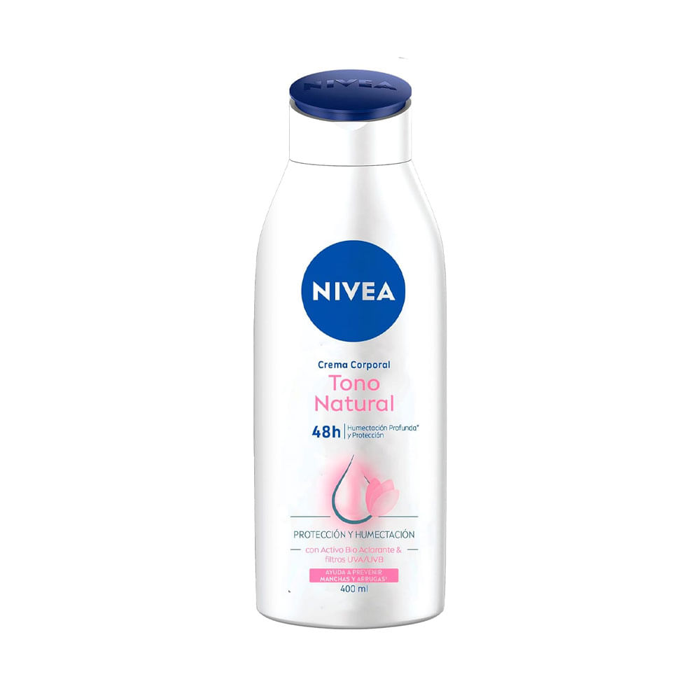 Crema corporal Nivea Tono Natural 48h activo bio aclarante 400 ml