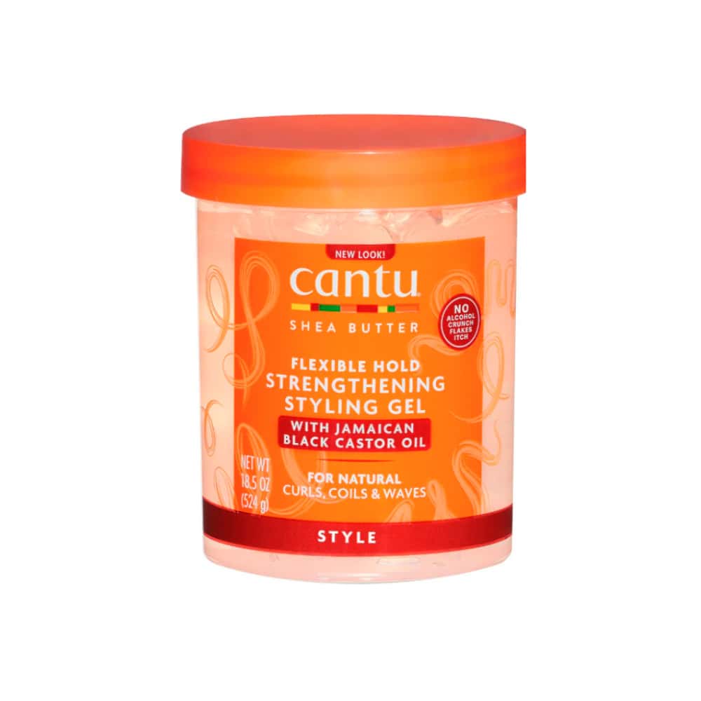 Gel fijador ligero Cantu Styling Gel Manteca de Karité para cabello rizado 524 g
