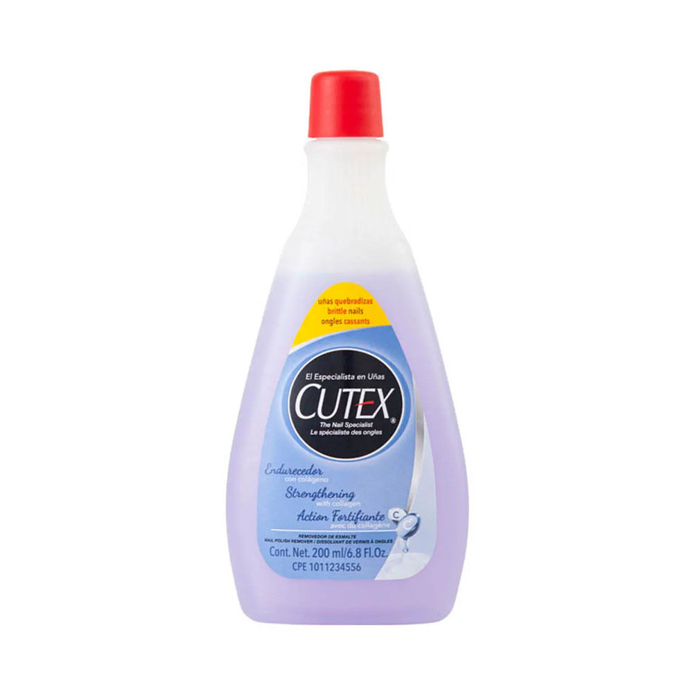 Quita esmalte endurecedor Cutex solución fortalecedora 200 ml