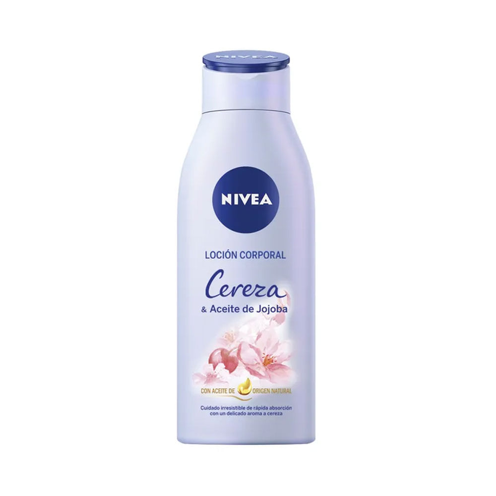 Loción corporal Nivea Cereza 48h con aceite de jojoba 400 ml