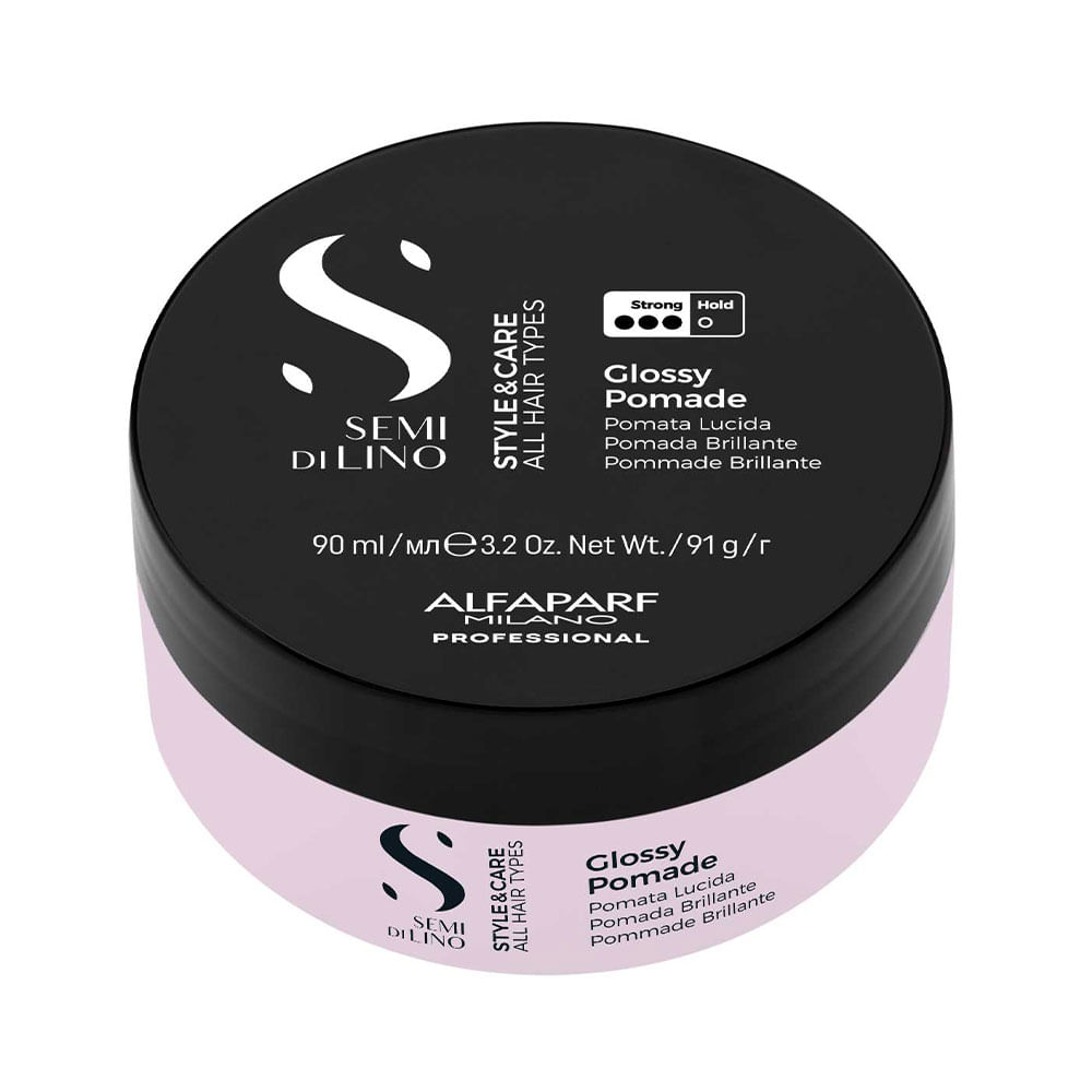 Pomada en cera Alfaparf Milano Semi Di Lino Style&Care Glossy acabado extra brillante 90 ml