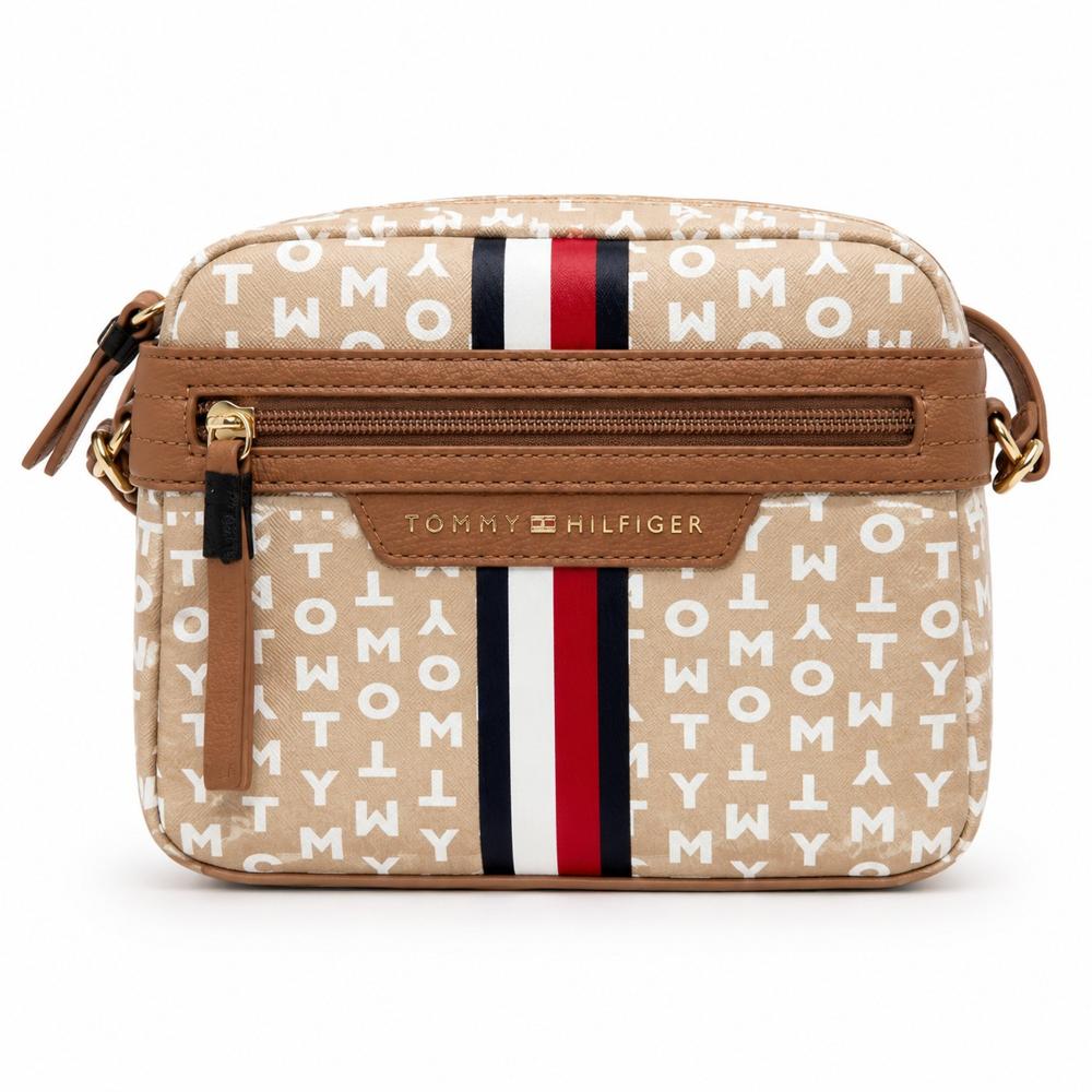 MINI CROSSBODY TOMMY MONOGRAFIADO BEIGE 69J6090