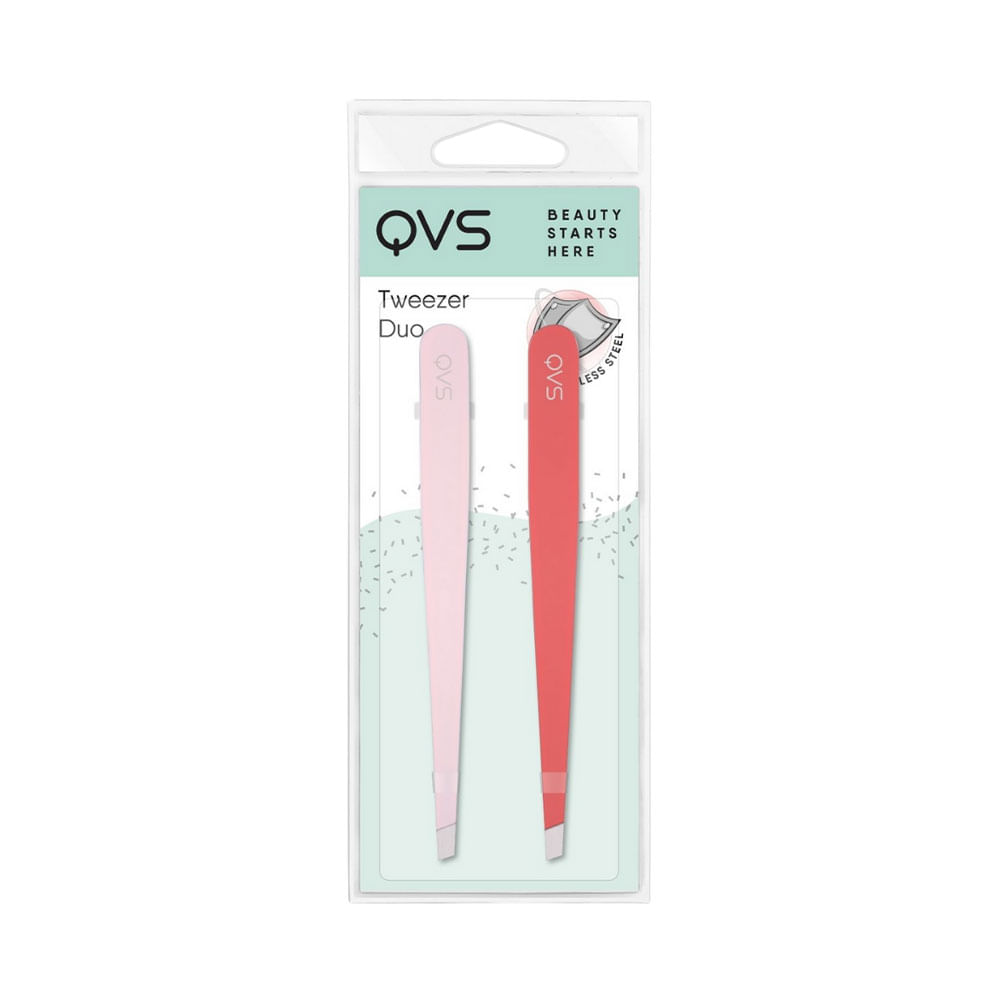 Pinzas QVS Tweezer Duo Pastel 2 unidades