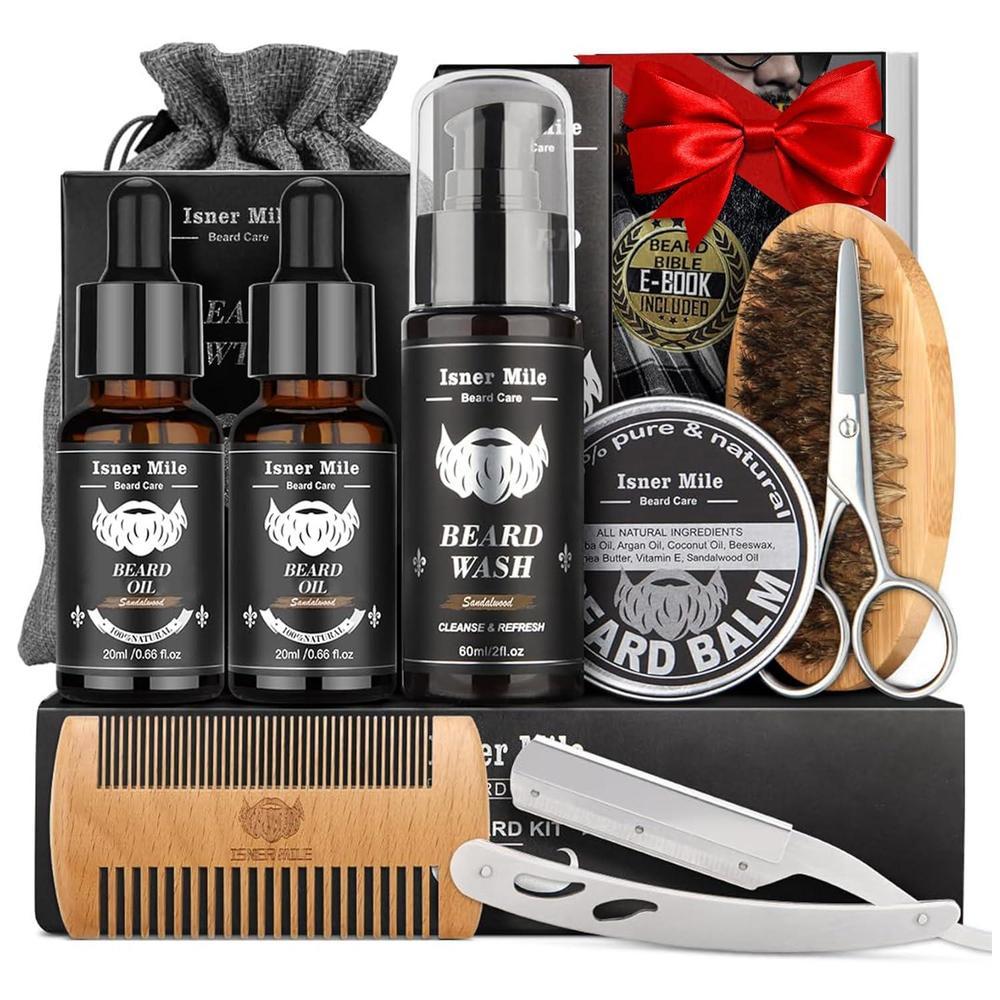 Kit De Barba Isner Mile Cm-Hzy-02 Sándalo