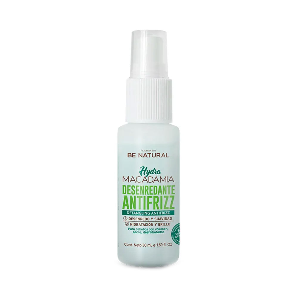Desenredante Capilar Be Natural Macadamia 50 ml Suavidad y Brillo