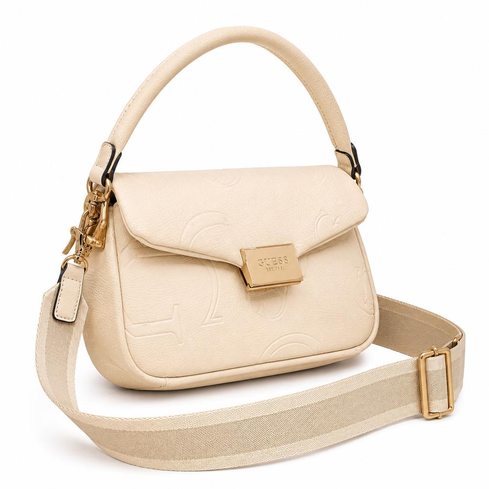 CARTERA CROSSBODY GUESS DOBLE USO BEIGE