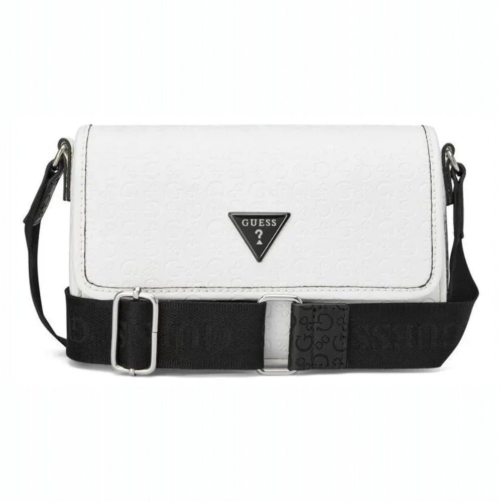 CARTERA CROSSBODY GUESS BLANCO Y NEGRO