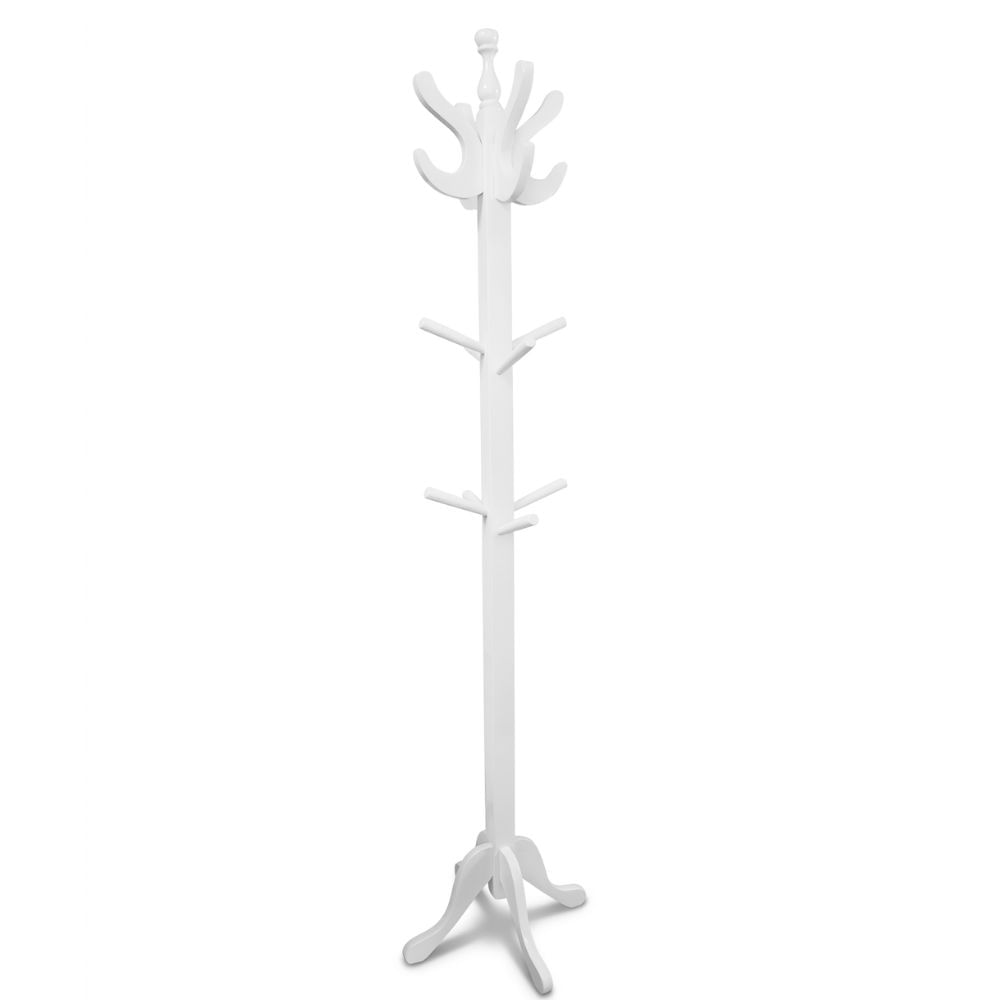 Perchero de Pie en Madera Pino en Blanco