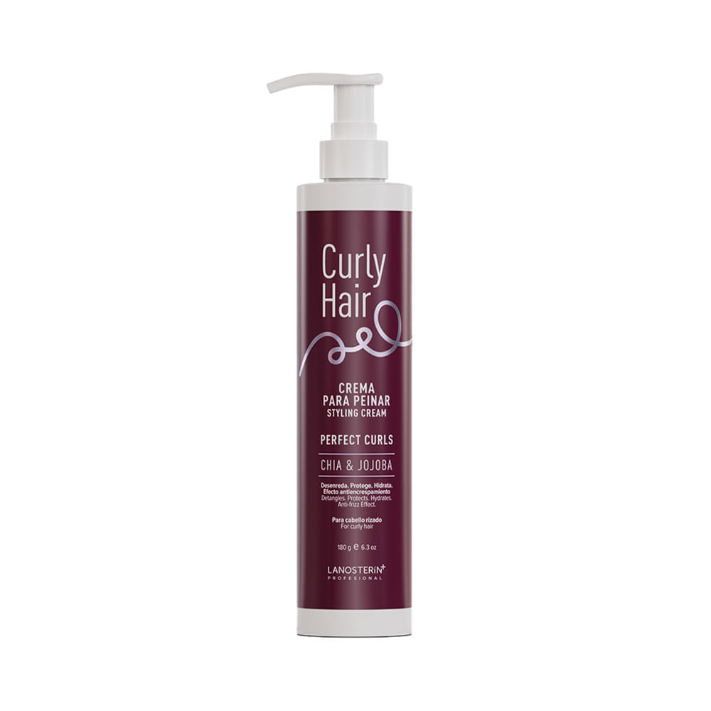 Crema para peinar Lanosterin Curly Hair Perfect Curls con Chia & Jojoba
