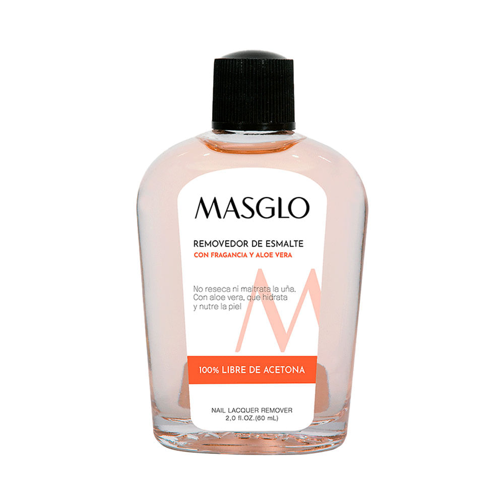 Removedor de Esmalte Masglo con fragancia y Aloe Vera 60 ml