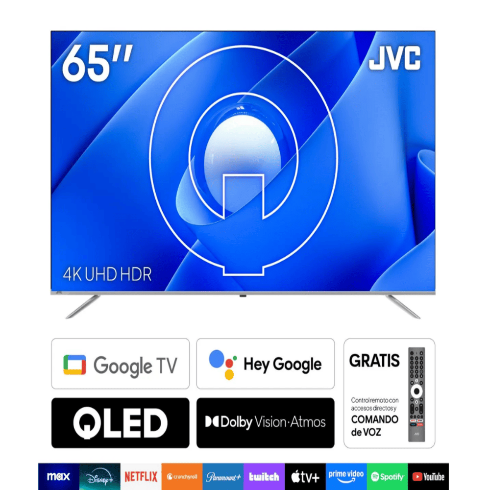TV Smart 65 JVC 65KM748 4K UHD Google TV QLED