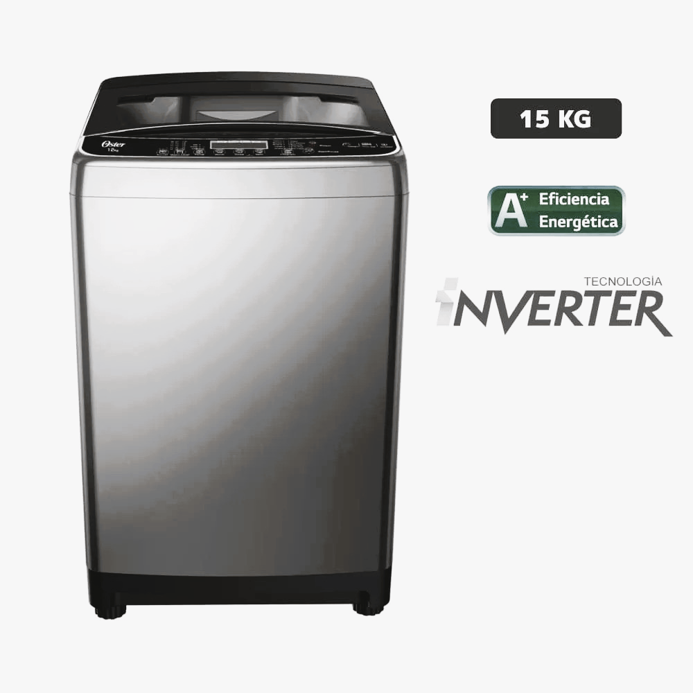Lavadora Oster 15 Kilos Carga Superior Negro OS-PWSMD15WBSI