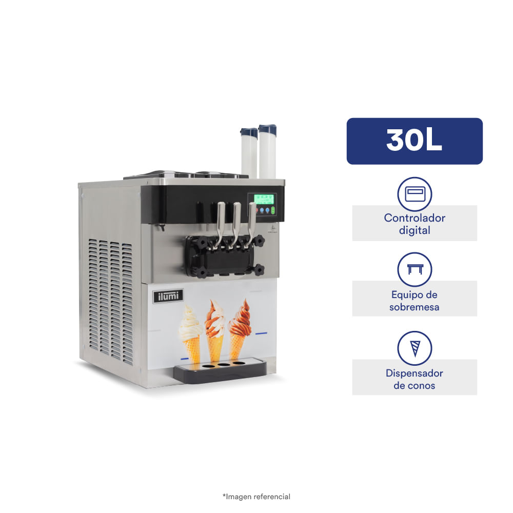 Maquina de helado soft Ilumi de hasta 30L por hora
