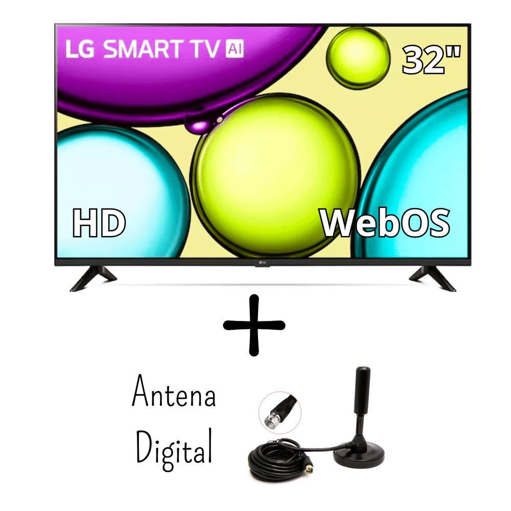 Televisor LG 32 Pulgadas Smart TV WebOS HDR10 32LR600BPSC - Antena Digital