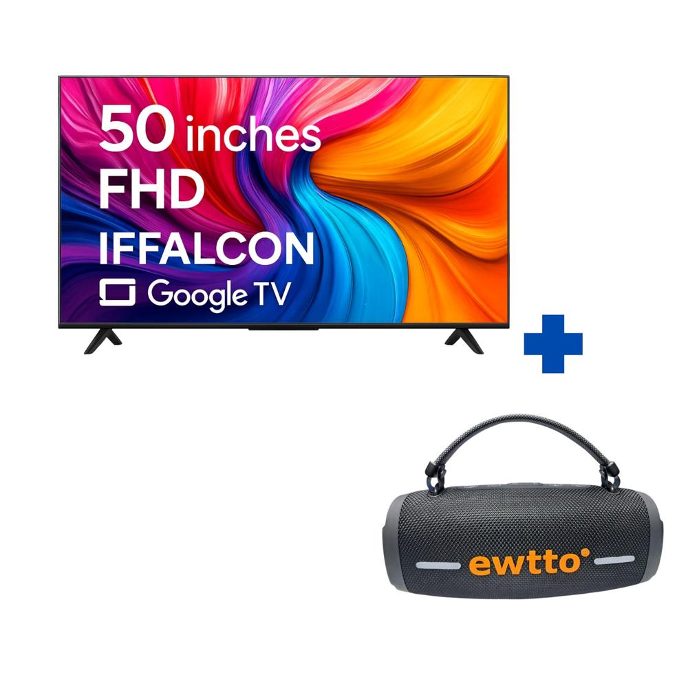 TV IFFALCON 50 Pulgadas FHD Google TV 50S55 - Parlante Inalámbrico EWTTO Extreme Bass ET-P1768B