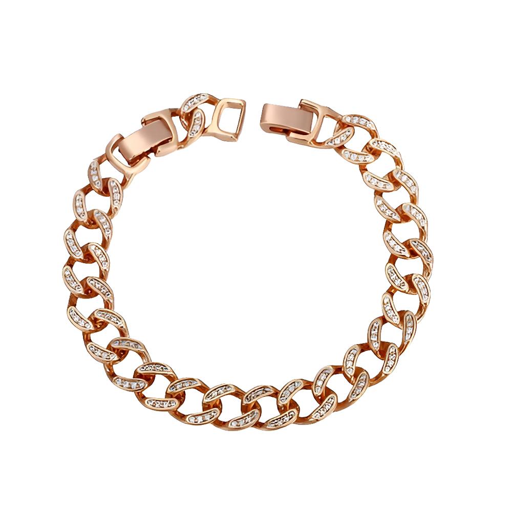 Pulsera C urbana Dorada para mujer chapado en oro 18k