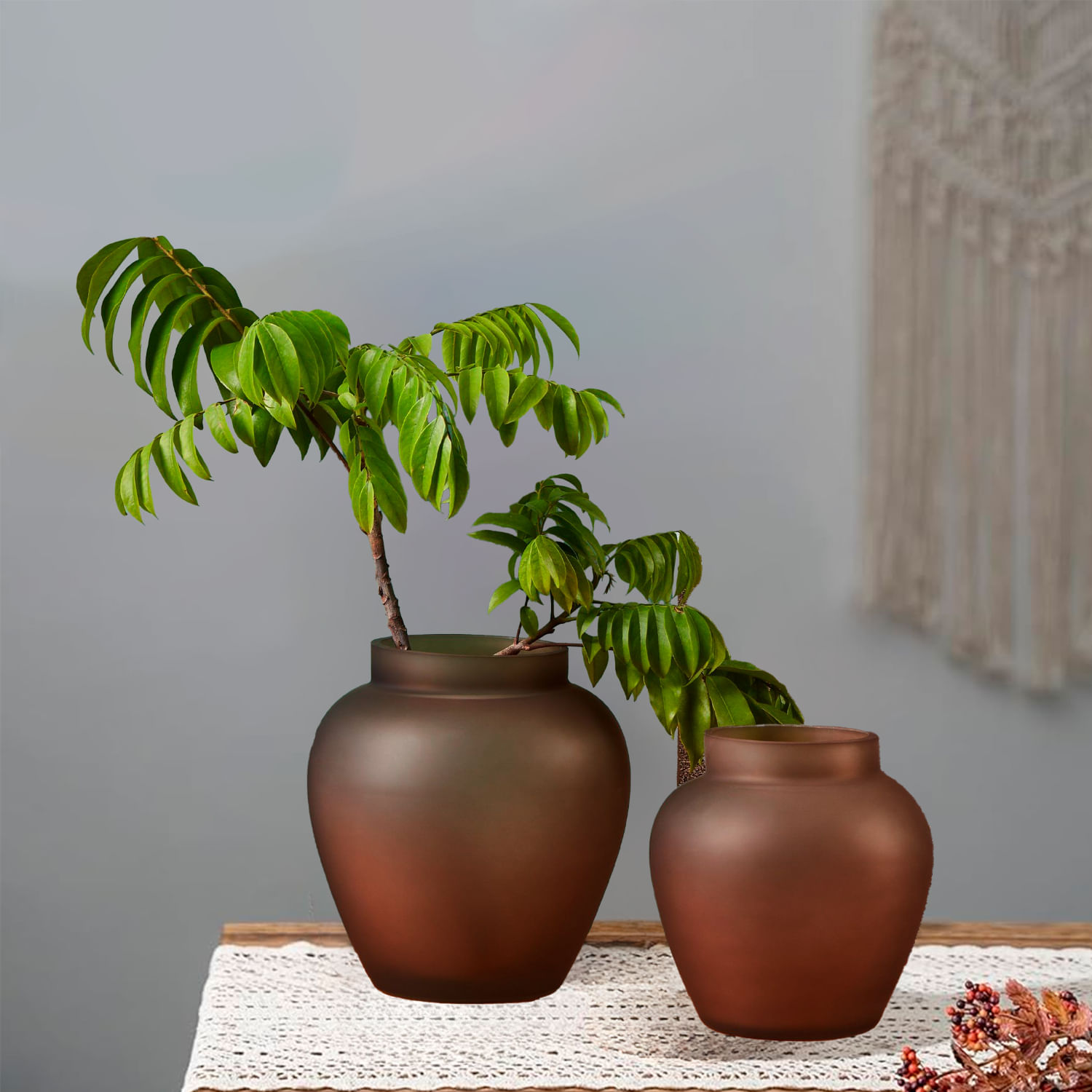Florero Marron Eglo Asindro D220