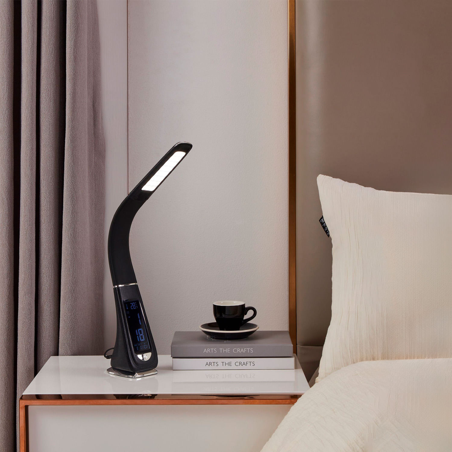 Lámpara De Mesa Eglo Cognoli Led Negro