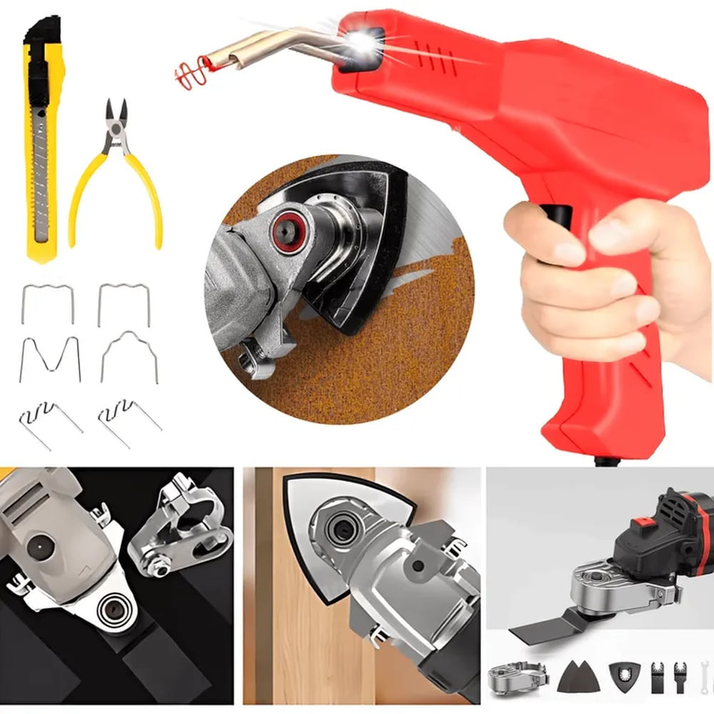 Herramientas Clave Soldador Plástico + Adaptador Multifuncional Rojo