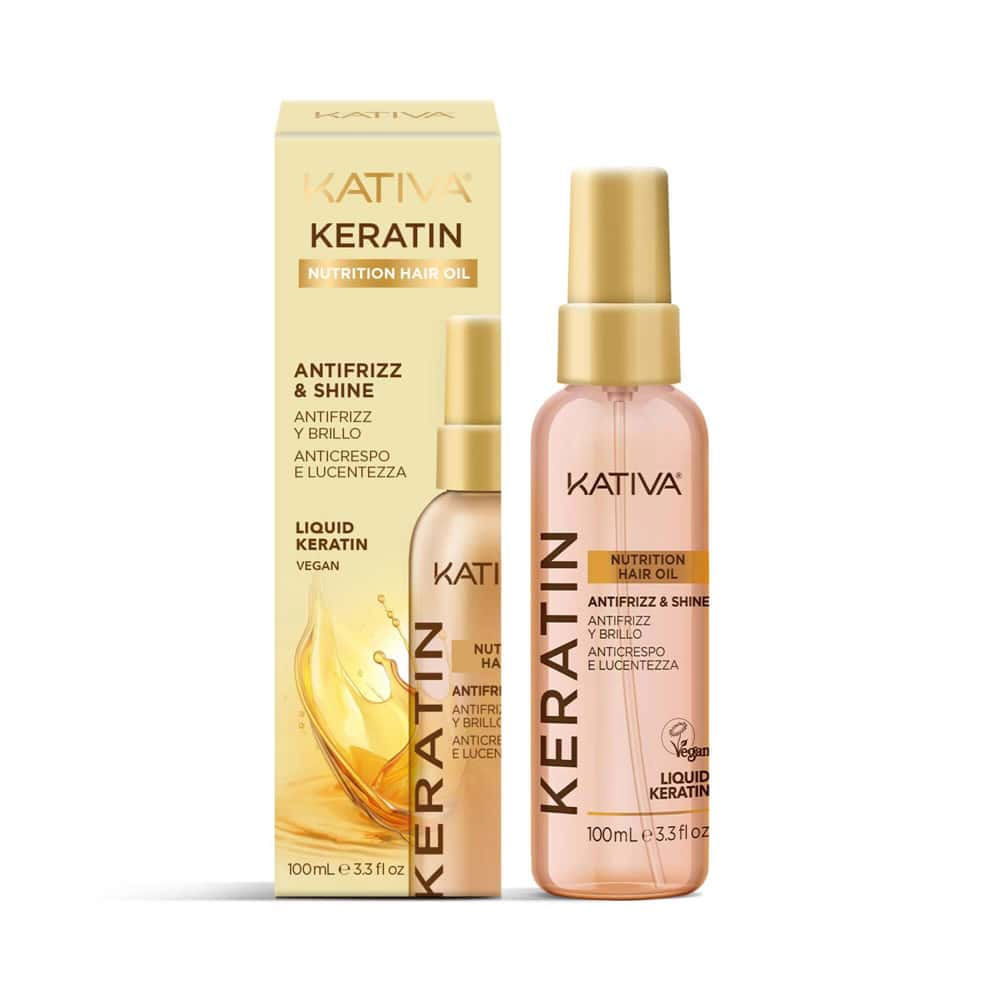 Aceite Kativa Keratin Nutrition Hair Oil Antifrizz y Brillo 100 ml
