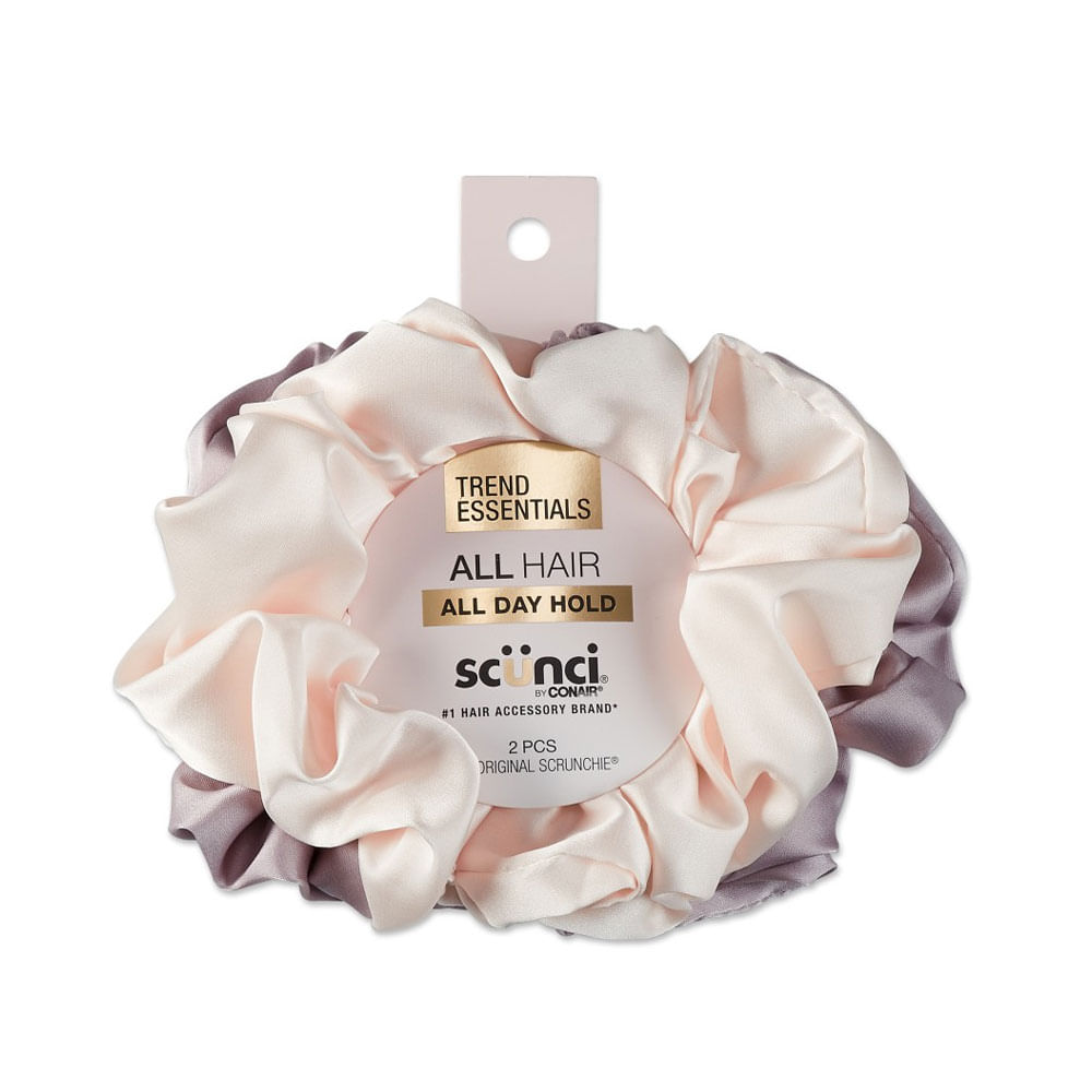 Scrunchies satinados jumbo Scunci 2 unidades