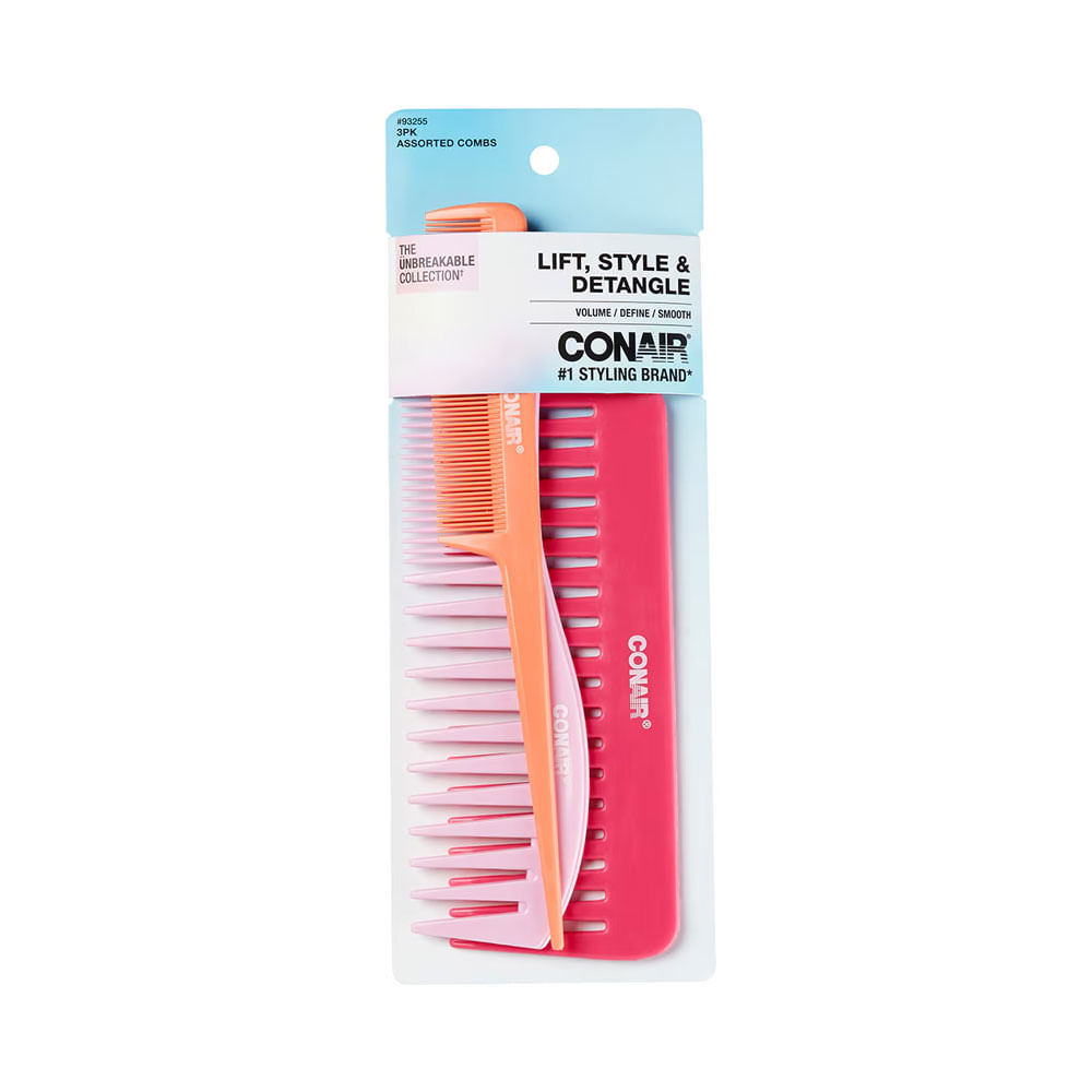 Set de peines Conair The Unbreakable Collection 3 unidades