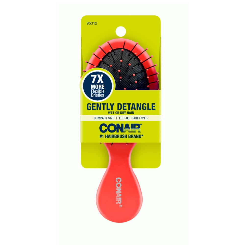Cepillo Conair Detangling Gently Detangle desenredante tamaño compacto