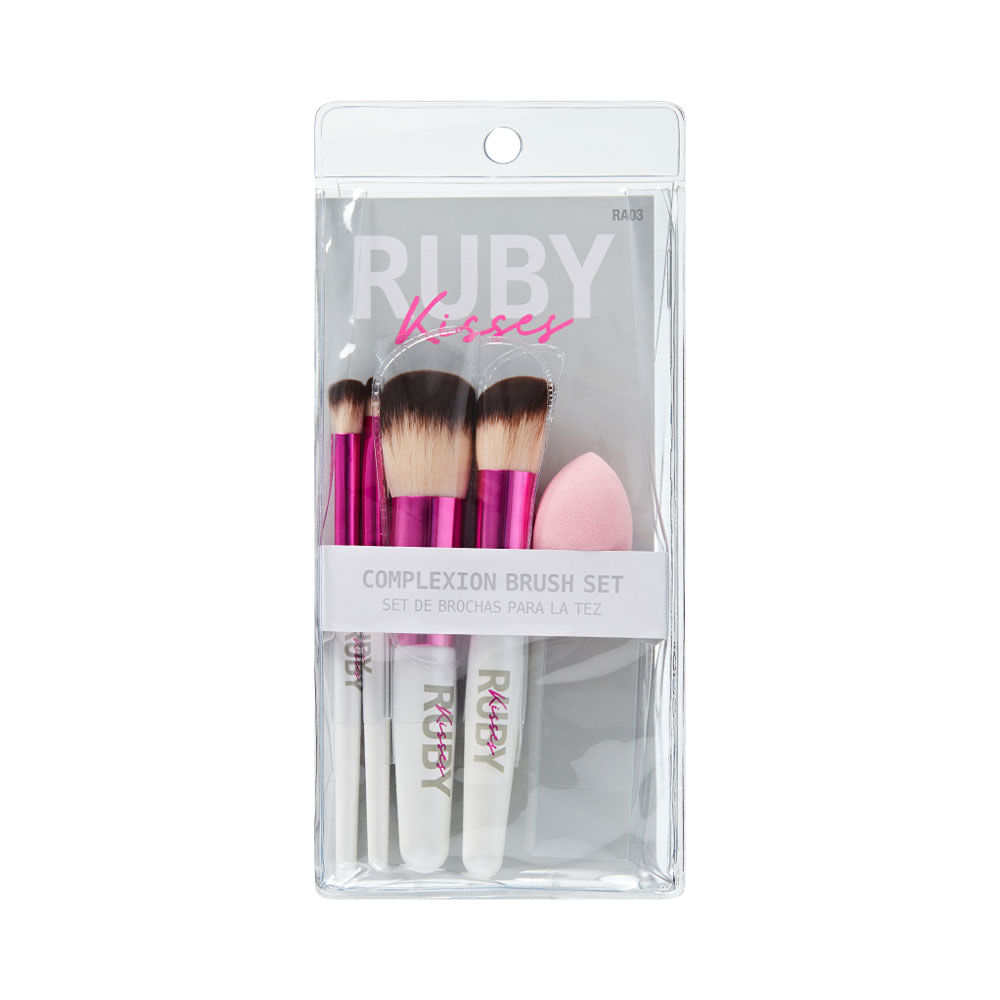 Set de 5 brochas de maquillaje Ruby Kisses RA03
