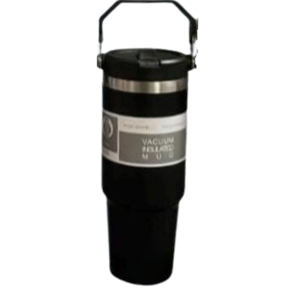 Tomatodo térmico  con asa 900 ml Acero Inoxidable Negro