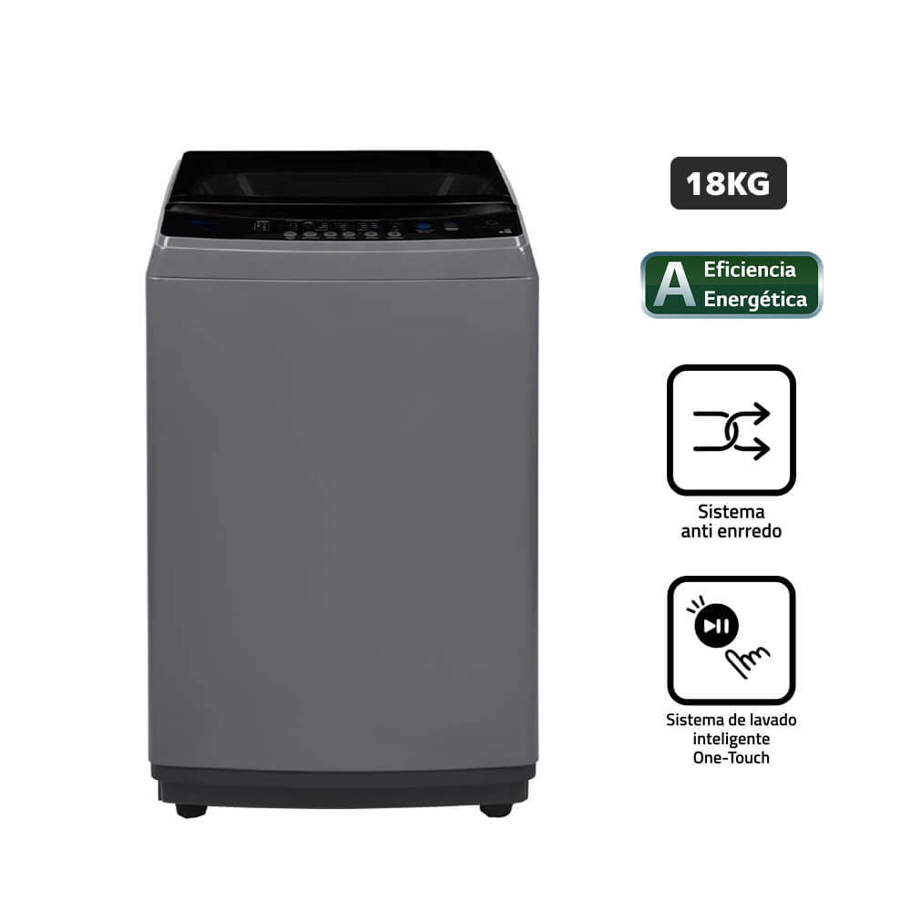 Lavadora INDURAMA 18 Kg Carga Superior  LRI-18DGR Gris Oscuro