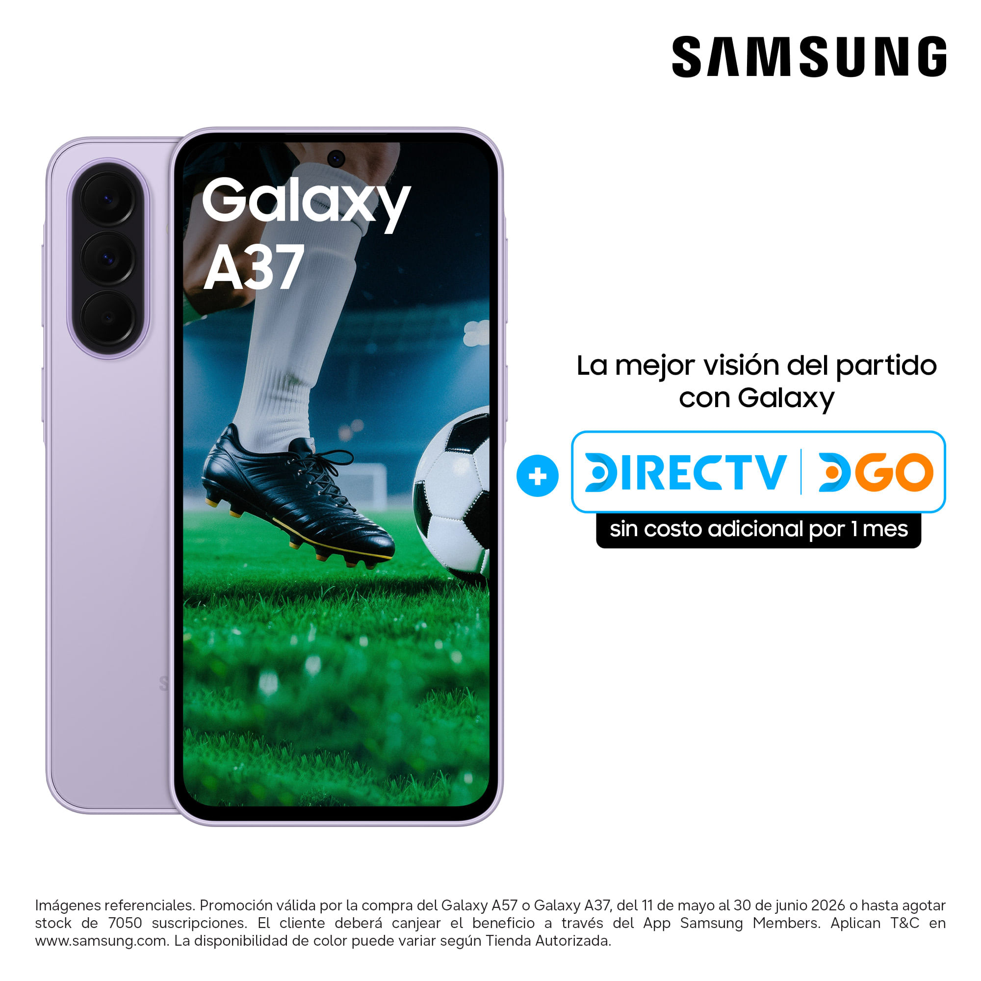Smartphone SAMSUNG Galaxy A37 6.7"" 8GB 256GB 50 MP Light Violet