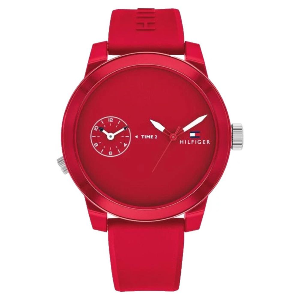 RELOJ TOMMY HILFIGER 1791323 CORREA SILICONA - ROJO