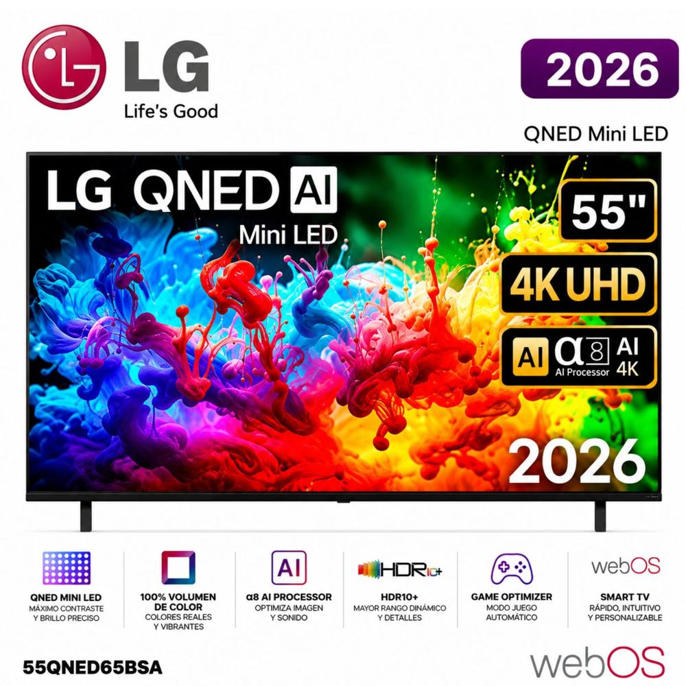Televisor LG QNED 55 UHD 4K ThinQ AI 55QNED65BSA