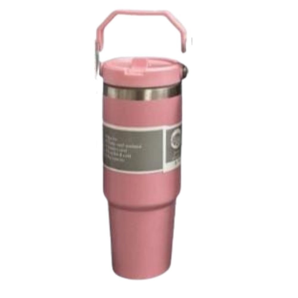 Tomatodo térmico  con asa 900 ml Acero Inoxidable color rosa