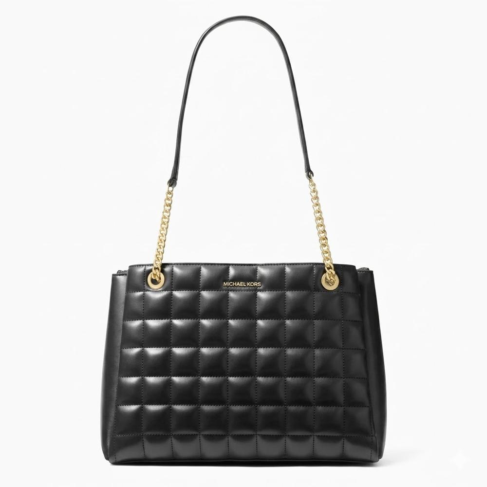 CARTERA TOTE MICHAEL KORS NEGRO CON CADENA DORADA