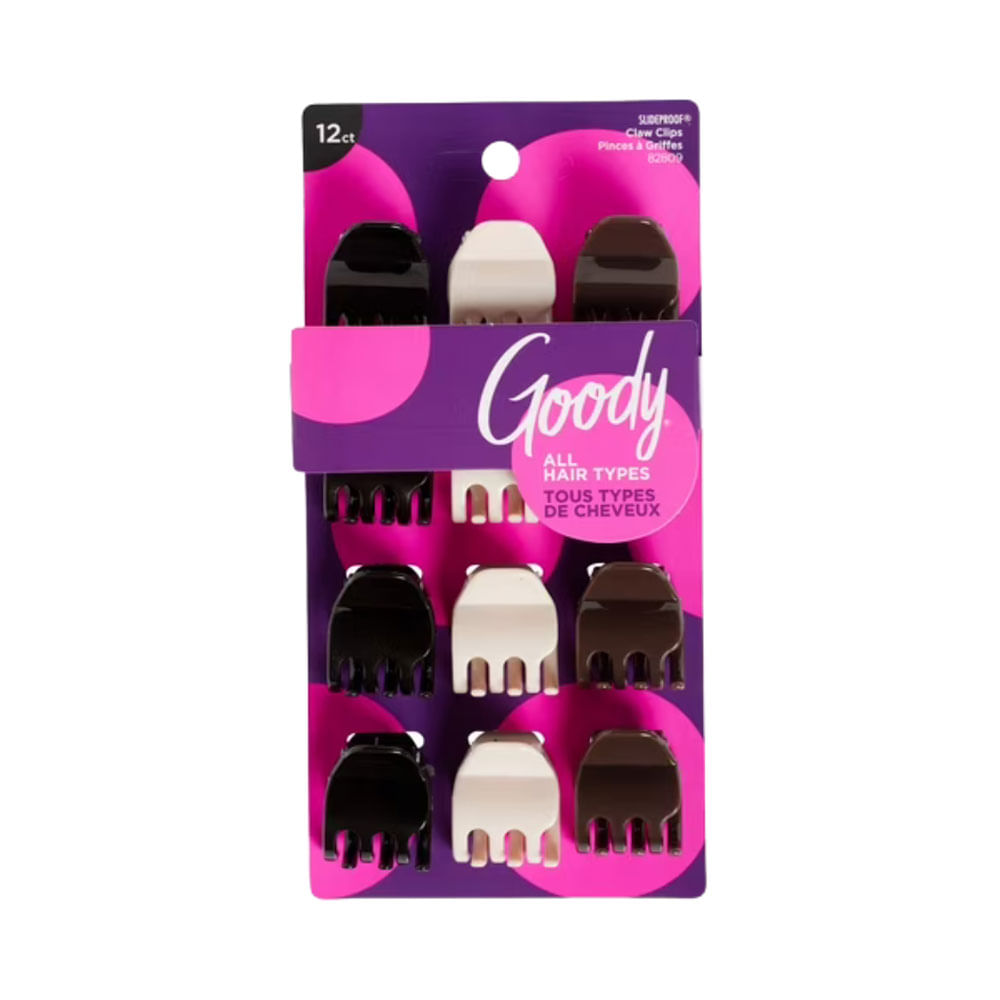 Mini pinzas para cabello Goody SlideProof Claw Clips x 12 unidades