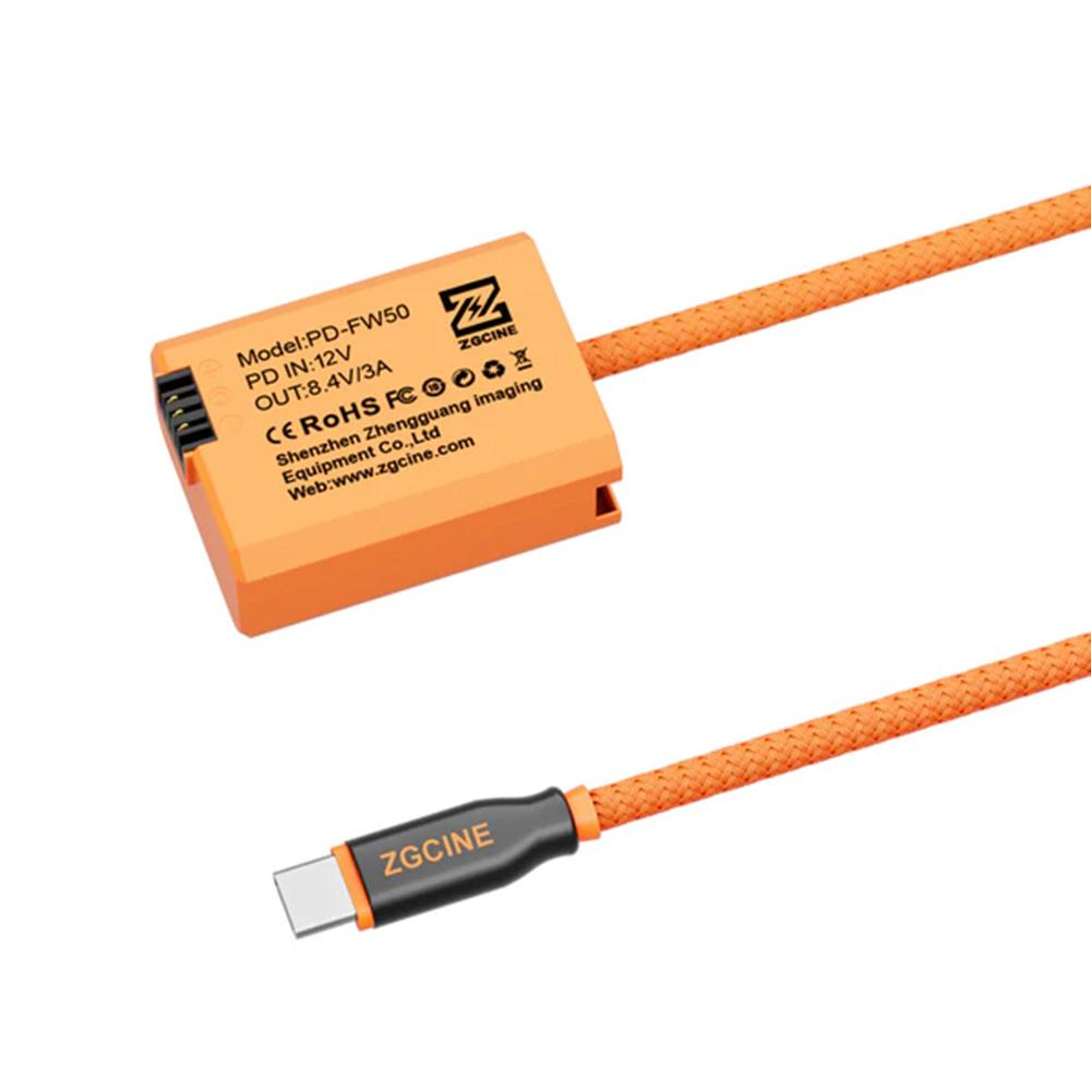 Dummy Battery para Sony NP-FW50 ZGCINE PD-FW50 USB-C