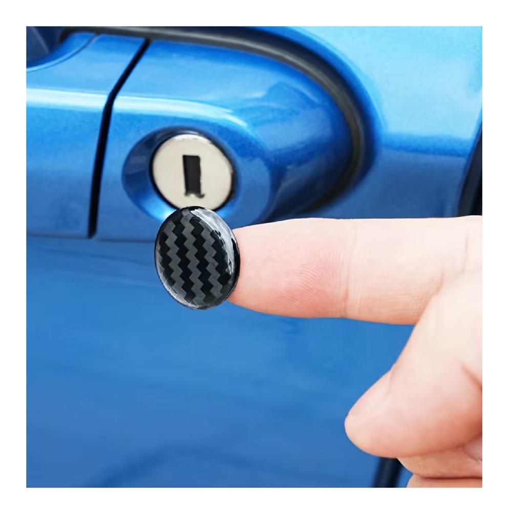 Juego De 6 Pegatinas Protectoras De 20 Mm Para Agujero De Llave De Puerta De Coche Transparente TM