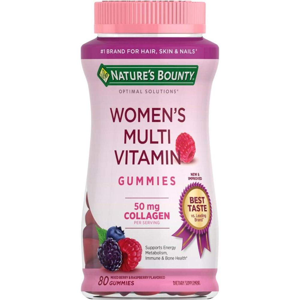 Nature's Bounty Multivitaminas Mujer, Sabor Frambuesa, Apoyo Inmunológico