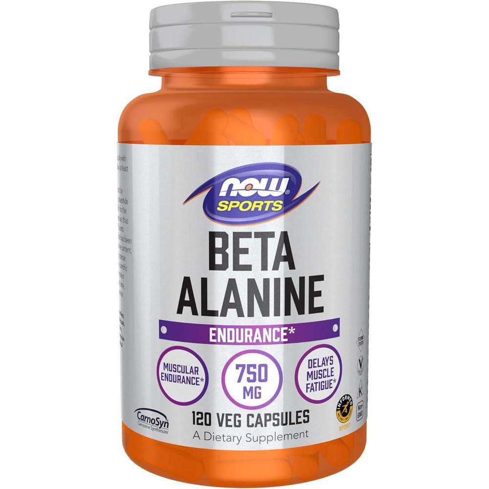 Suplemento Now Foods Beta-Alanina 750mg Retrasa Fatiga