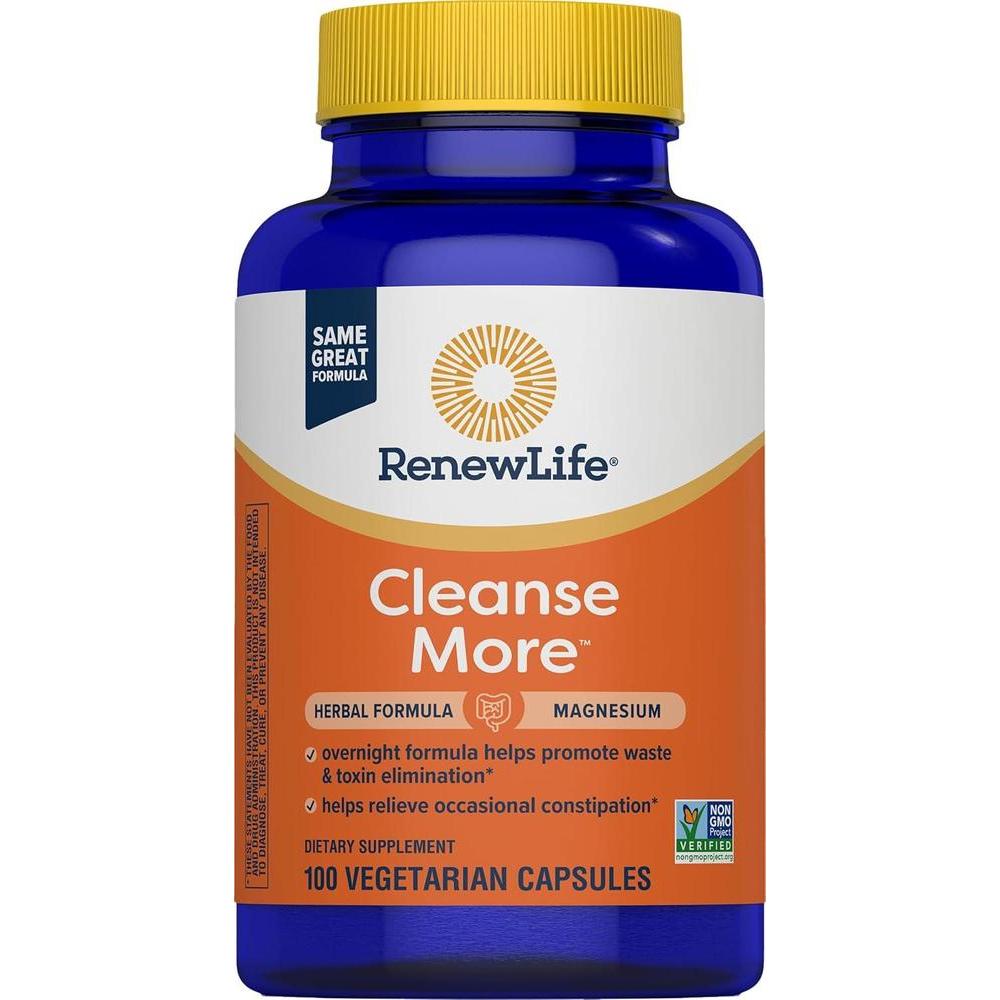 Renew Life Cleanse More Detox para regularidad digestiva, 100 cápsulas