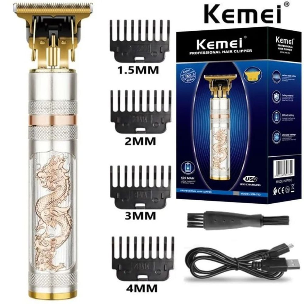 Máquina Cortador de Cabello Barba y Nariz Trimmer KEMEI