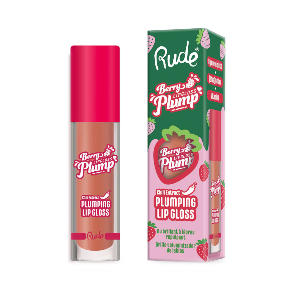 Brillo Labial voluminizador Rude Berry Plump Plumping Lip Gloss Bare